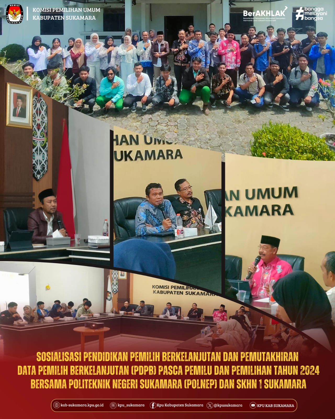 Sosialisasi Pendidikan Pemilih Berkelanjutan dan PDPB Bersama POLNEP dan SKHN 1 Sukamara