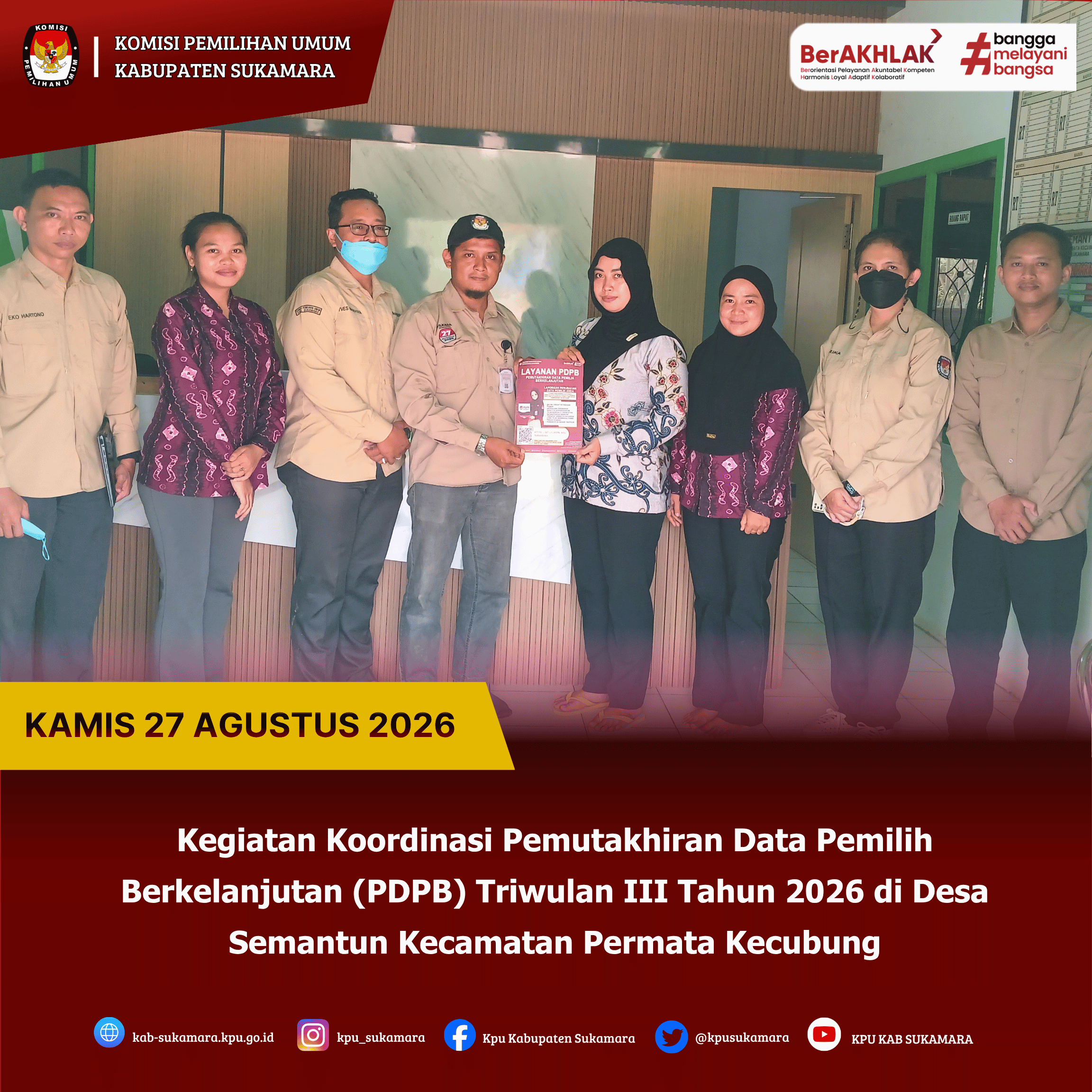 PDPB di Desa Semantun Kecamatan Permata Kecubung